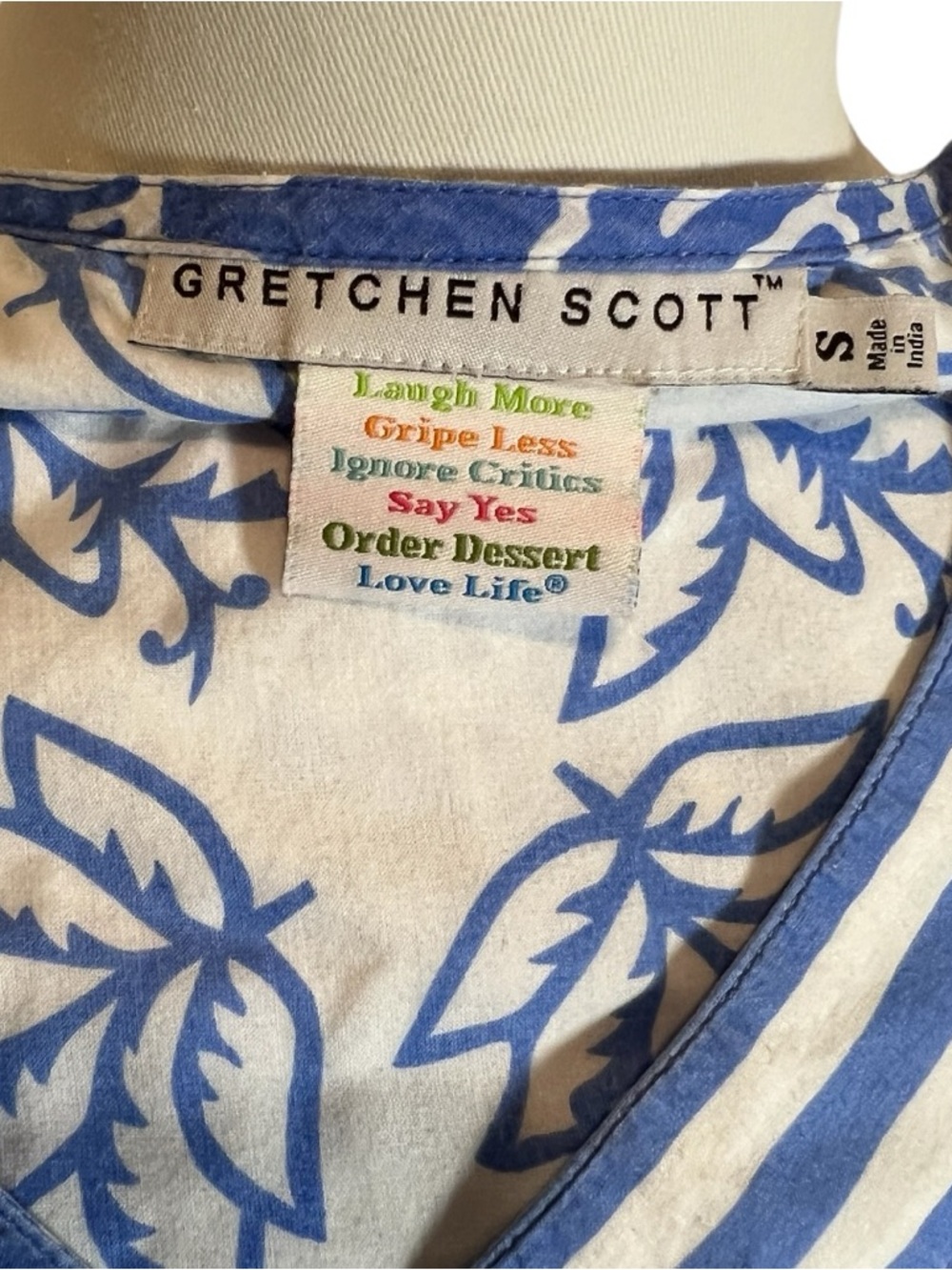 Gretchen Scott Designs Tunic in Cornflower Blue Size Small - Picture 5 of 5